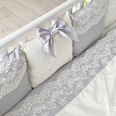 Set lenjerie Patut Copii Bebe 8 piese Classic Gri (10)